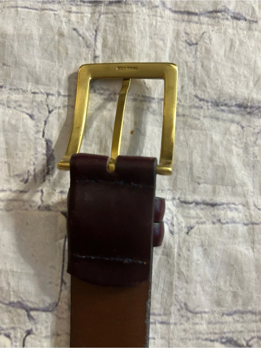 EDDIE BAUER VTG BROWN GOLD TONE BUCKLE XL & BROWN LEATHER GOLD TONE BUCKLE 42